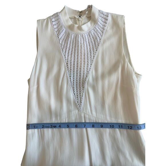 A.L.C. White Knit Crotchet Relaxed Night Out Front Sleeveless Maxi Dress Size 2 - Picture 10 of 11